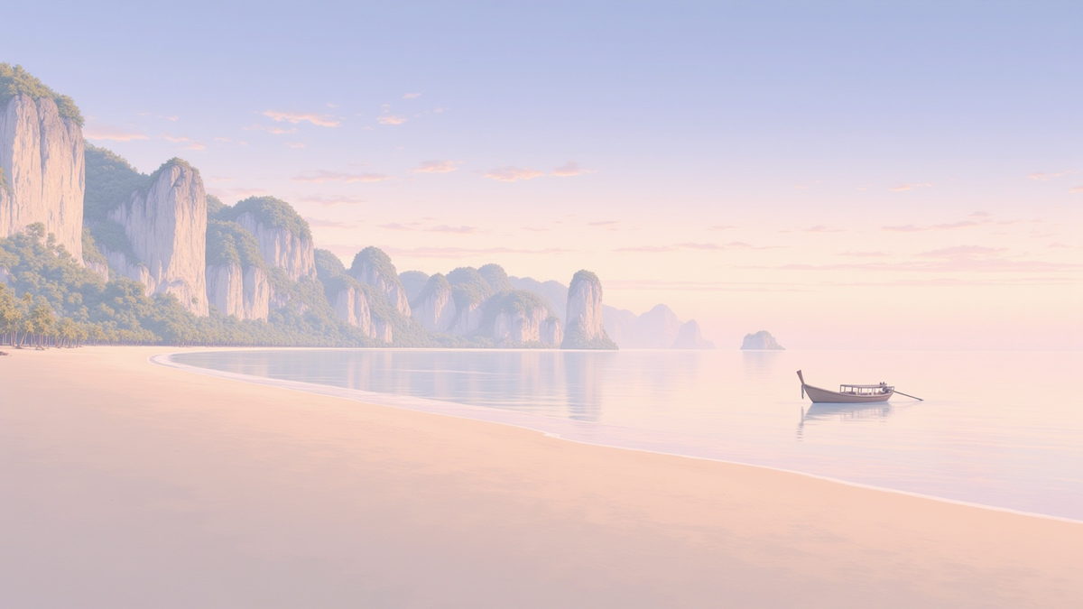 First light on an empty beach, nobody for a mile, the water flat and the day arriving slowly over the headland.